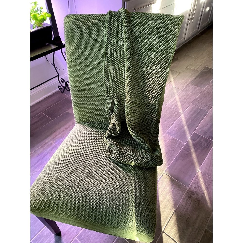 2 Sage Green Chair Covers from Ikea